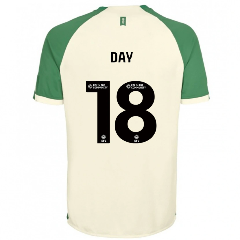 Danxen Børn Niamh Day #18 Off-White Grøn Udebane Spillertrøjer 2025/26 Trøje T-Shirt