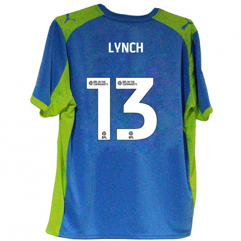 Danxen Børn Jay Lynch #13 Lyseblå Gul Udebane Spillertrøjer 2025/26 Trøje T-Shirt