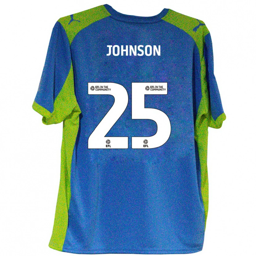 Danxen Børn Will Johnson #25 Lyseblå Gul Udebane Spillertrøjer 2025/26 Trøje T-Shirt