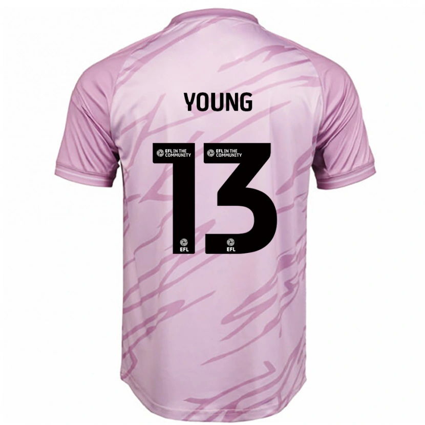 Danxen Børn Joe Young #13 Pink Sort Udebane Spillertrøjer 2025/26 Trøje T-Shirt
