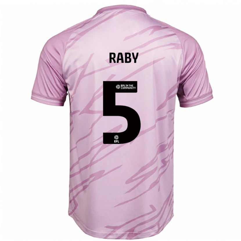 Danxen Børn Alice Raby #5 Pink Sort Udebane Spillertrøjer 2025/26 Trøje T-Shirt