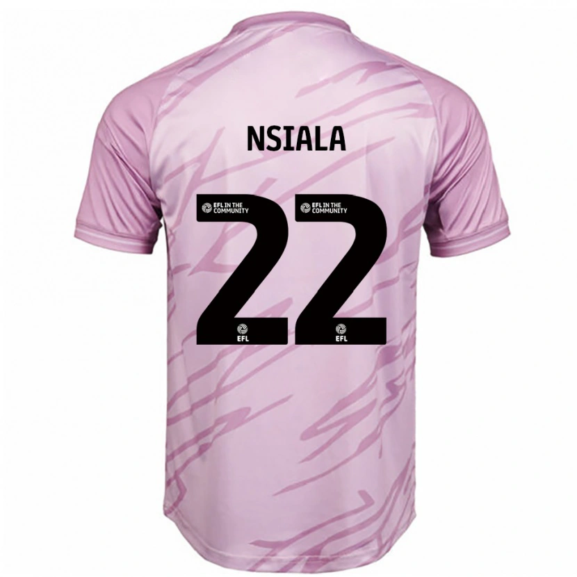 Danxen Børn Toto Nsiala #22 Pink Sort Udebane Spillertrøjer 2025/26 Trøje T-Shirt