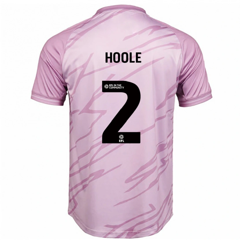 Danxen Børn Luca Hoole #2 Pink Sort Udebane Spillertrøjer 2025/26 Trøje T-Shirt