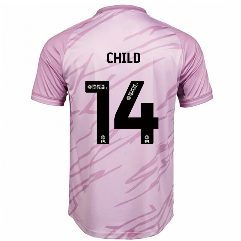 Danxen Børn Zoe Child #14 Pink Sort Udebane Spillertrøjer 2025/26 Trøje T-Shirt