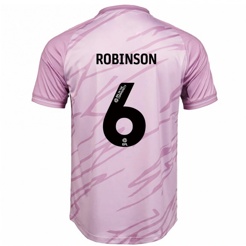 Danxen Børn Alicia Robinson #6 Pink Sort Udebane Spillertrøjer 2025/26 Trøje T-Shirt