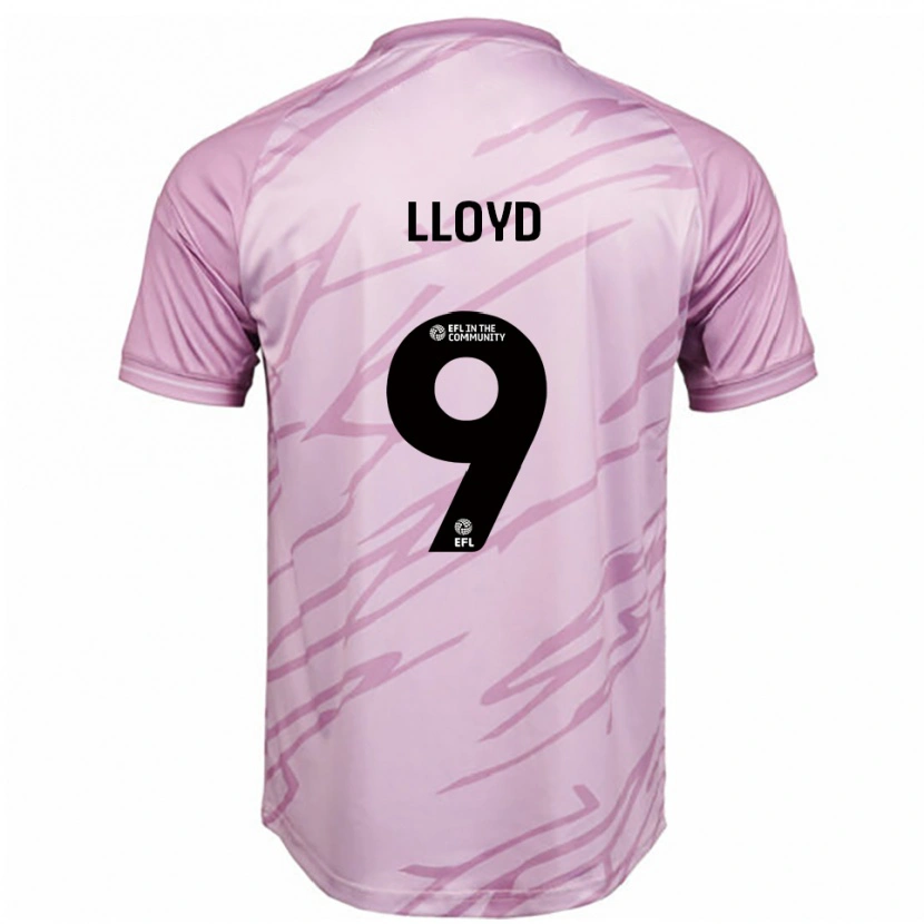 Danxen Børn George Lloyd #9 Pink Sort Udebane Spillertrøjer 2025/26 Trøje T-Shirt