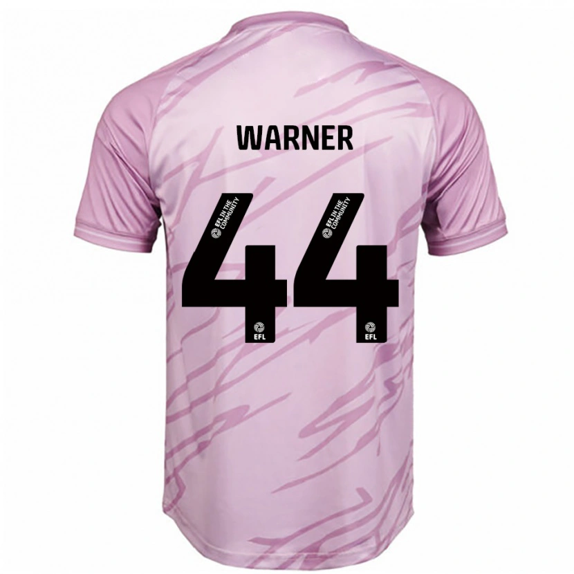 Danxen Børn James Warner #44 Pink Sort Udebane Spillertrøjer 2025/26 Trøje T-Shirt