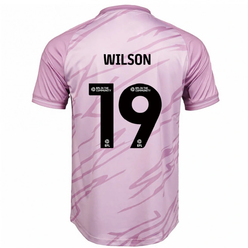 Danxen Børn Pip Wilson #19 Pink Sort Udebane Spillertrøjer 2025/26 Trøje T-Shirt