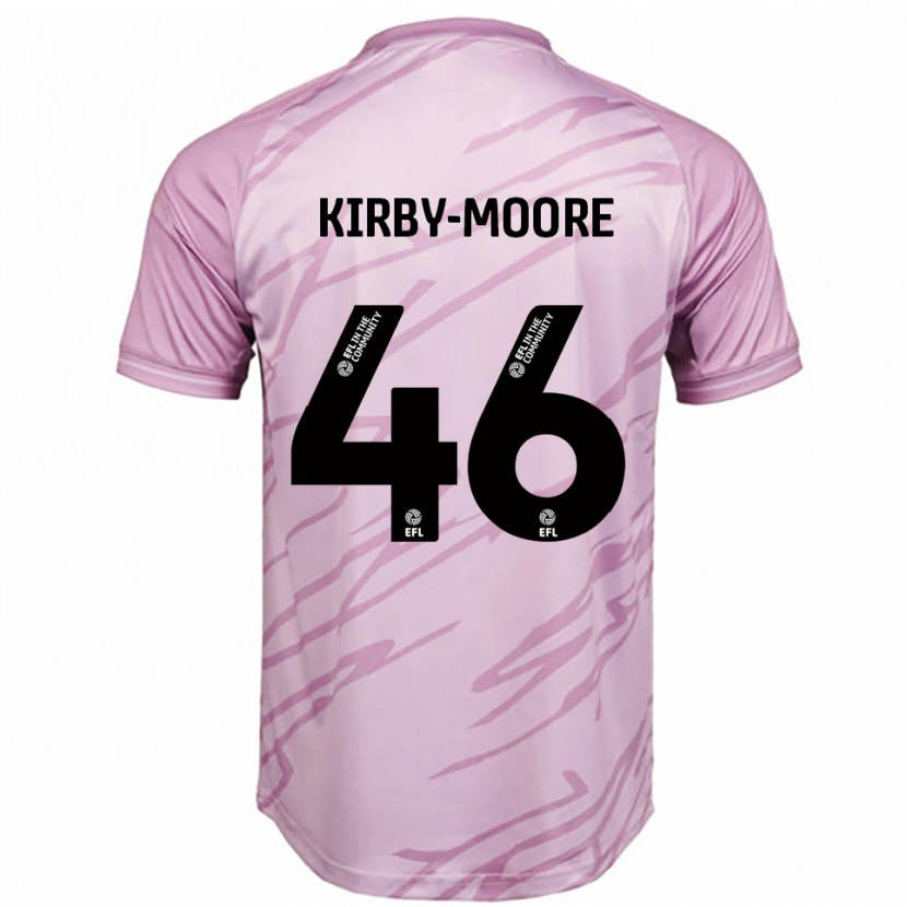 Danxen Børn Harvey Kirby-Moore #46 Pink Sort Udebane Spillertrøjer 2025/26 Trøje T-Shirt