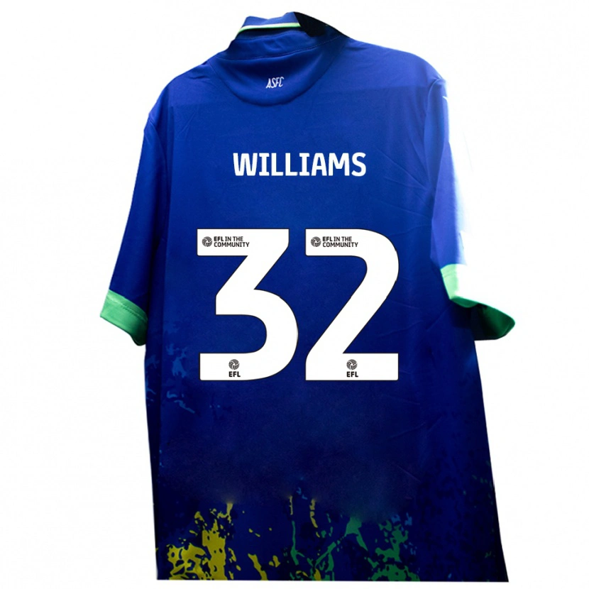 Danxen Børn Lennox Williams #32 Blå Gul Udebane Spillertrøjer 2025/26 Trøje T-Shirt