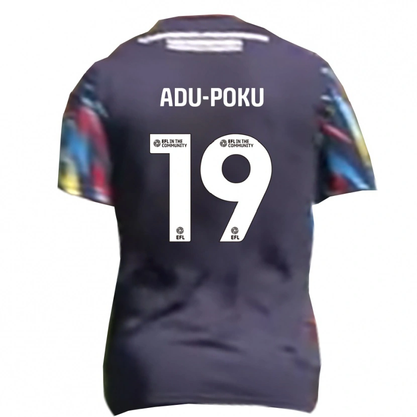 Danxen Børn Michael Adu-Poku #19 Marineblå Gul Rød Udebane Spillertrøjer 2025/26 Trøje T-Shirt