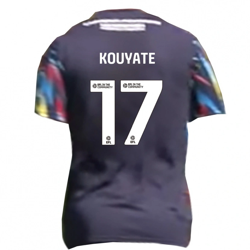 Danxen Børn Katia Kouyate #17 Marineblå Gul Rød Udebane Spillertrøjer 2025/26 Trøje T-Shirt