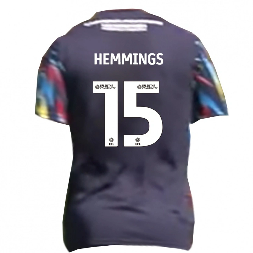 Danxen Børn Kane Hemmings #15 Marineblå Gul Rød Udebane Spillertrøjer 2025/26 Trøje T-Shirt