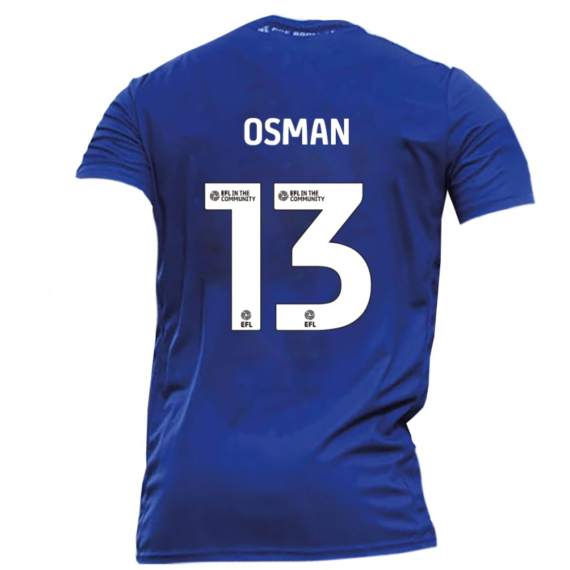 Danxen Børn Cemal Osman #13 Blå Hvid Udebane Spillertrøjer 2025/26 Trøje T-Shirt
