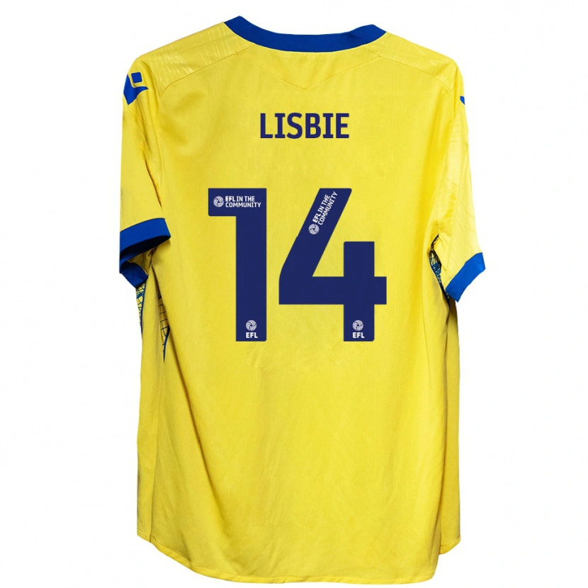 Danxen Børn Kyreece Lisbie #14 Gul Blå Udebane Spillertrøjer 2025/26 Trøje T-Shirt