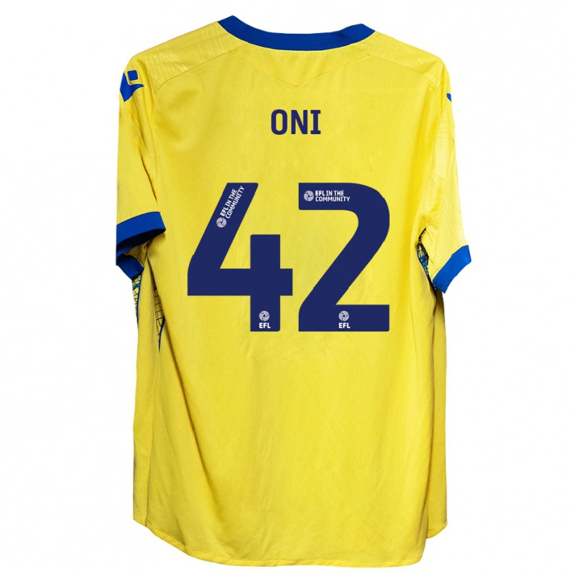 Danxen Børn Milton Oni #42 Gul Blå Udebane Spillertrøjer 2025/26 Trøje T-Shirt