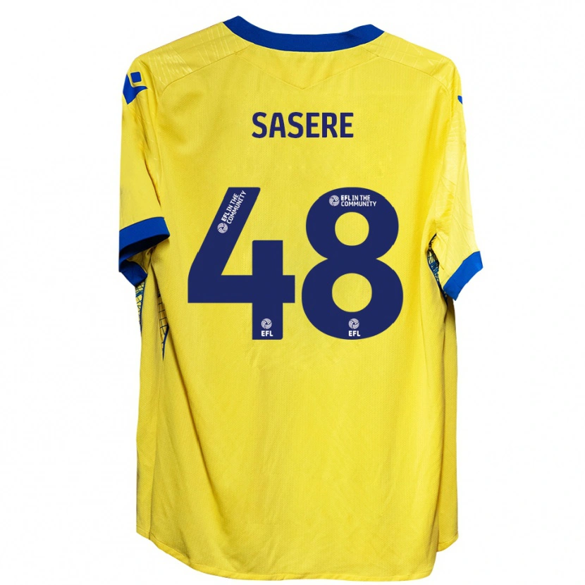 Danxen Børn James Sasere #48 Gul Blå Udebane Spillertrøjer 2025/26 Trøje T-Shirt