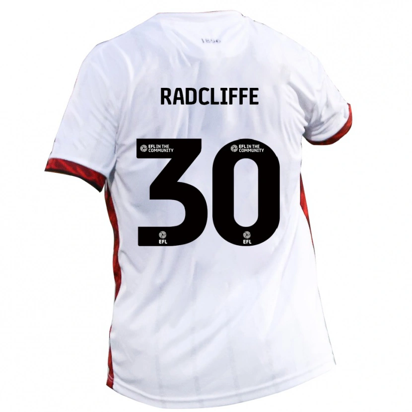 Danxen Børn Ben Radcliffe #30 Hvid Rød Sort Udebane Spillertrøjer 2025/26 Trøje T-Shirt