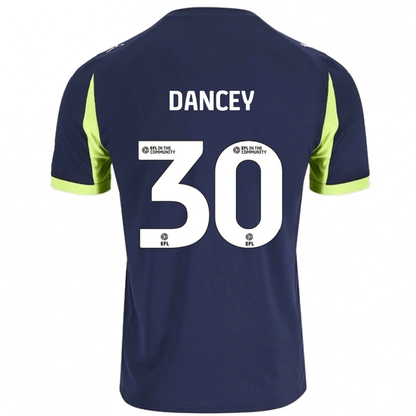 Danxen Børn Stan Dancey #30 Marineblå Fluorescerende Grøn Udebane Spillertrøjer 2025/26 Trøje T-Shirt