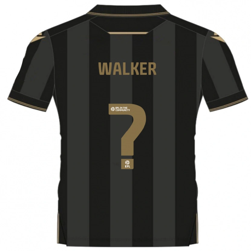 Danxen Børn Jonah Walker #0 Sort Guld Udebane Spillertrøjer 2025/26 Trøje T-Shirt