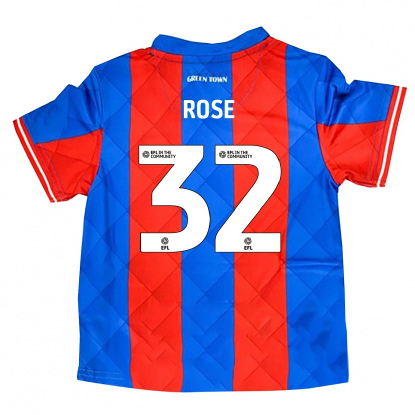 Danxen Børn Danny Rose #32 Blå Rød Hvid Udebane Spillertrøjer 2025/26 Trøje T-Shirt