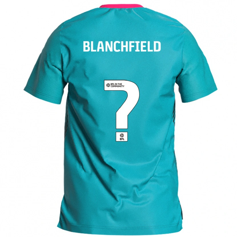 Danxen Børn Olivia Blanchfield #0 Lyseblå Pink Udebane Spillertrøjer 2025/26 Trøje T-Shirt