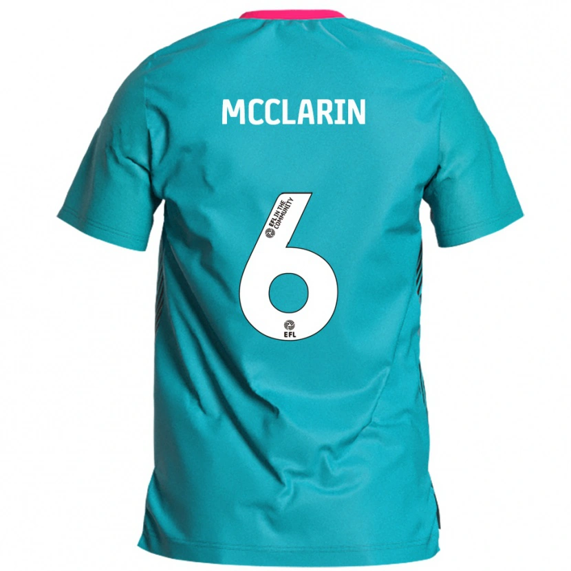 Danxen Børn Jack Mcclarin #6 Lyseblå Pink Udebane Spillertrøjer 2025/26 Trøje T-Shirt