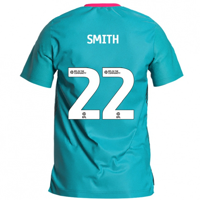 Danxen Børn Reece Smith #22 Lyseblå Pink Udebane Spillertrøjer 2025/26 Trøje T-Shirt