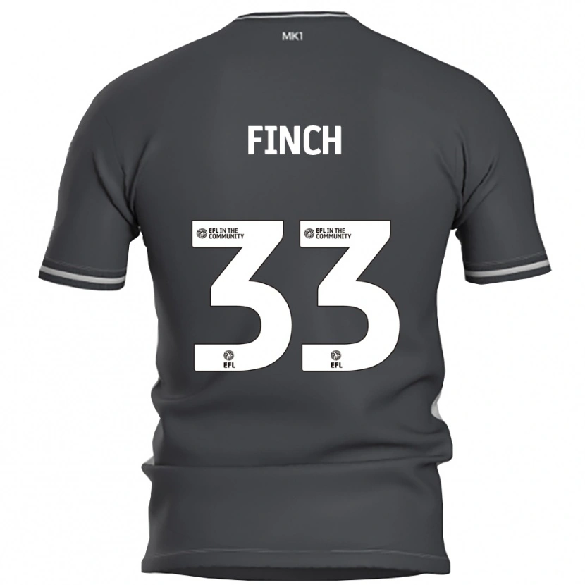 Danxen Børn Tom Finch #33 Grå Sølv Udebane Spillertrøjer 2025/26 Trøje T-Shirt