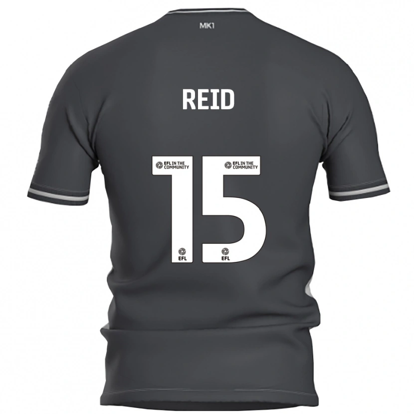 Danxen Børn Mia Reid #15 Grå Sølv Udebane Spillertrøjer 2025/26 Trøje T-Shirt