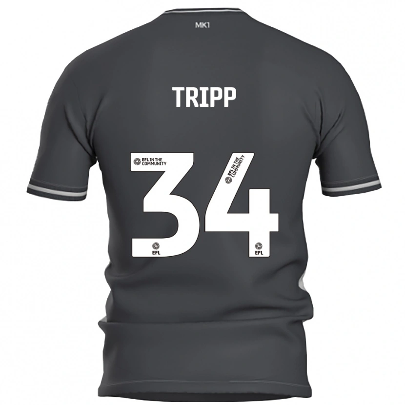 Danxen Børn Callum Tripp #34 Grå Sølv Udebane Spillertrøjer 2025/26 Trøje T-Shirt