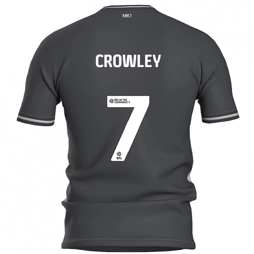 Danxen Børn Dan Crowley #7 Grå Sølv Udebane Spillertrøjer 2025/26 Trøje T-Shirt