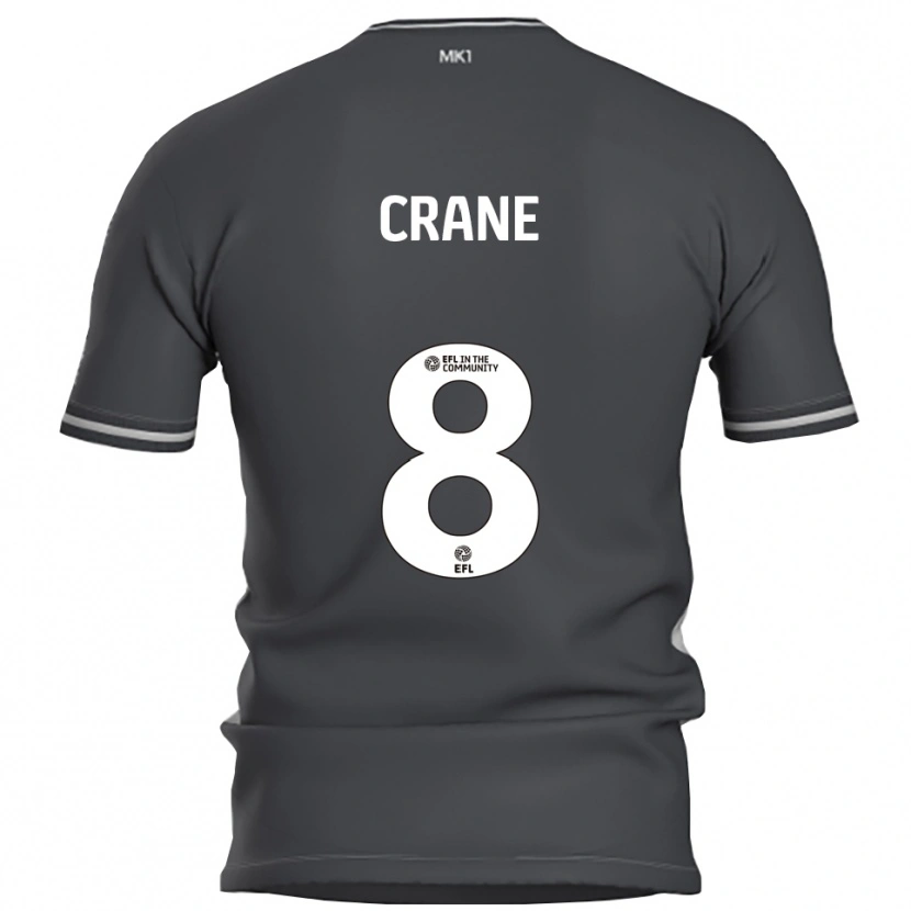 Danxen Børn Max Crane #8 Grå Sølv Udebane Spillertrøjer 2025/26 Trøje T-Shirt