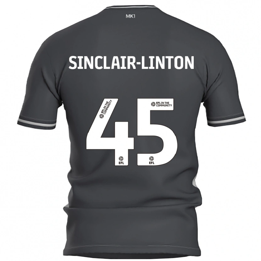 Danxen Børn Kobe Sinclair-Linton #45 Grå Sølv Udebane Spillertrøjer 2025/26 Trøje T-Shirt
