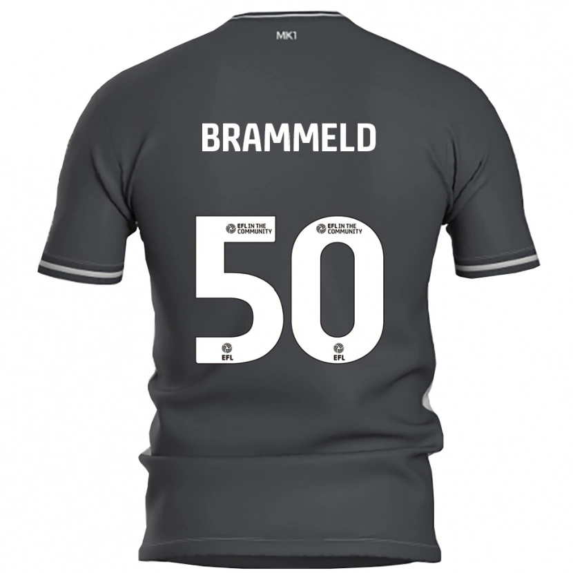 Danxen Børn Michael Brammeld #50 Grå Sølv Udebane Spillertrøjer 2025/26 Trøje T-Shirt