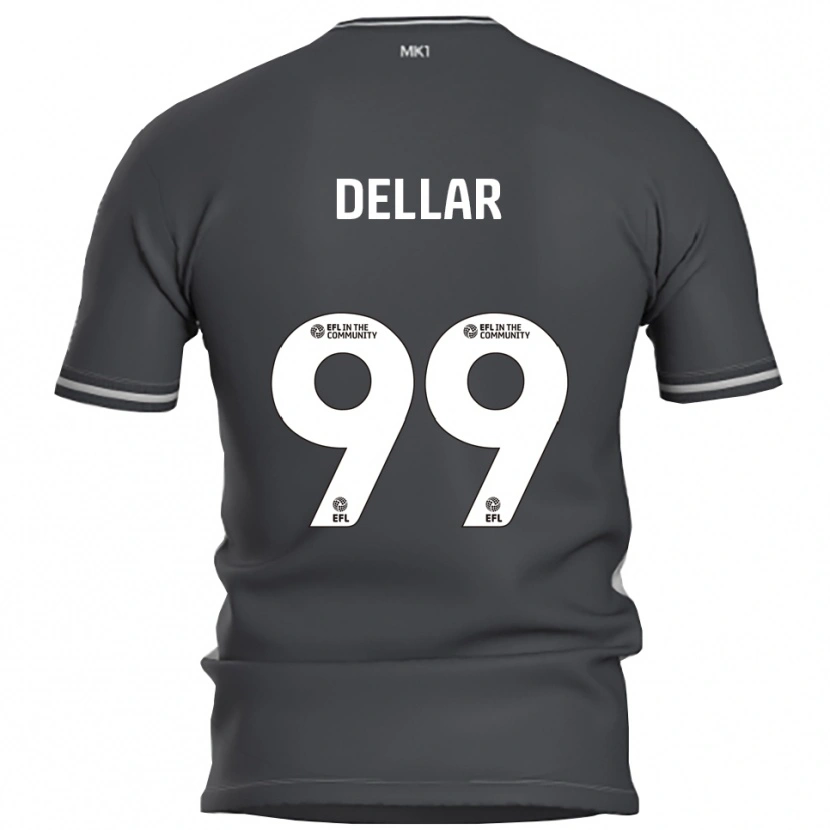 Danxen Børn Megan Dellar #99 Grå Sølv Udebane Spillertrøjer 2025/26 Trøje T-Shirt