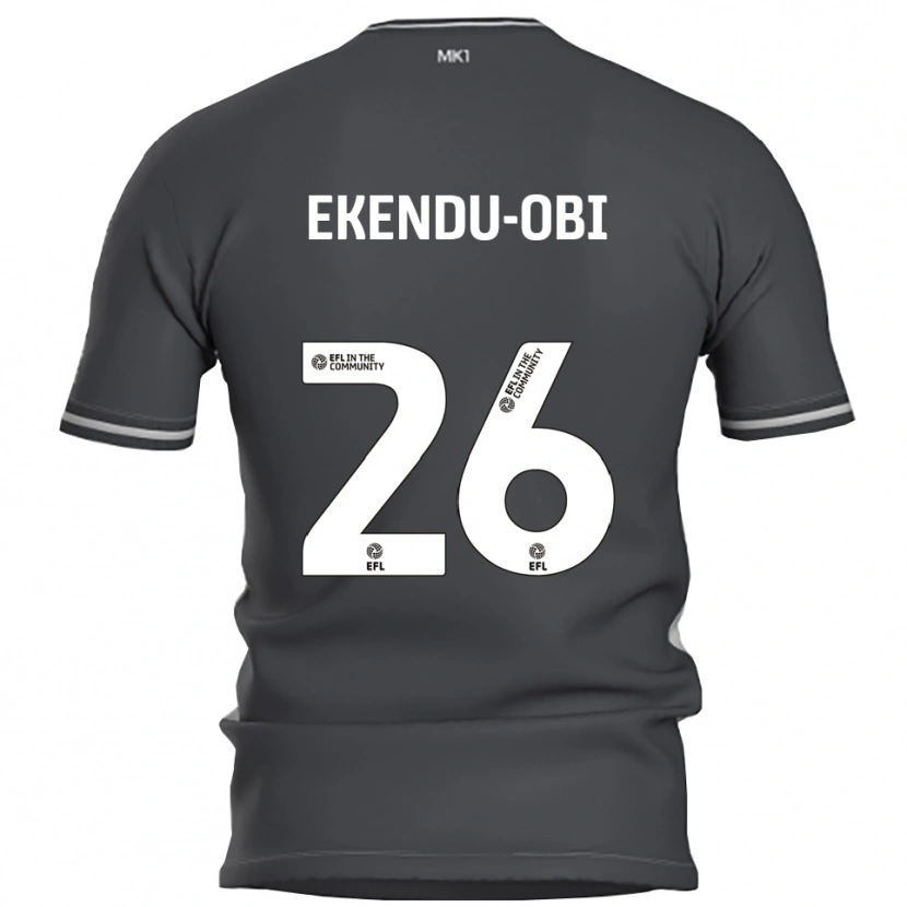 Danxen Børn Ugomma Ekendu-Obi #26 Grå Sølv Udebane Spillertrøjer 2025/26 Trøje T-Shirt