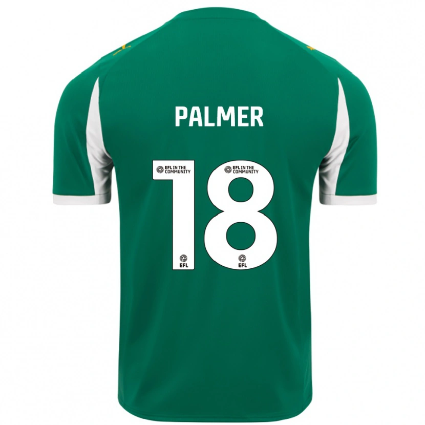 Danxen Børn Matt Palmer #18 Grøn Hvid Udebane Spillertrøjer 2025/26 Trøje T-Shirt