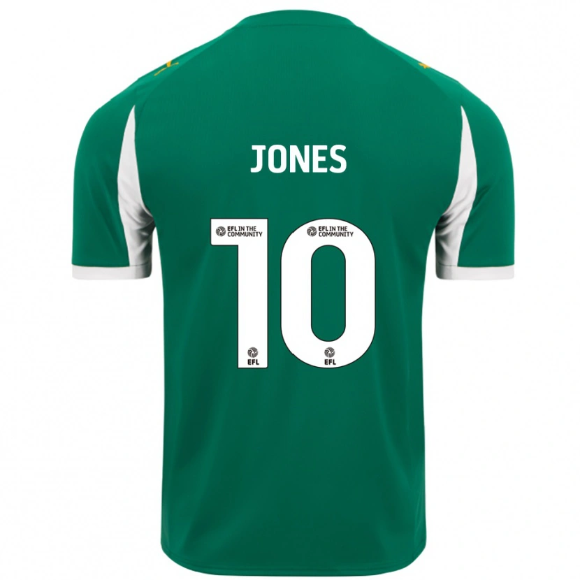 Danxen Børn Jodi Jones #10 Grøn Hvid Udebane Spillertrøjer 2025/26 Trøje T-Shirt