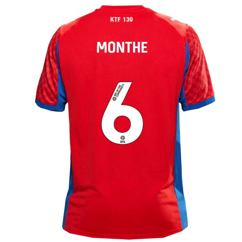 Danxen Børn Manny Monthe #6 Rød Blå Udebane Spillertrøjer 2025/26 Trøje T-Shirt
