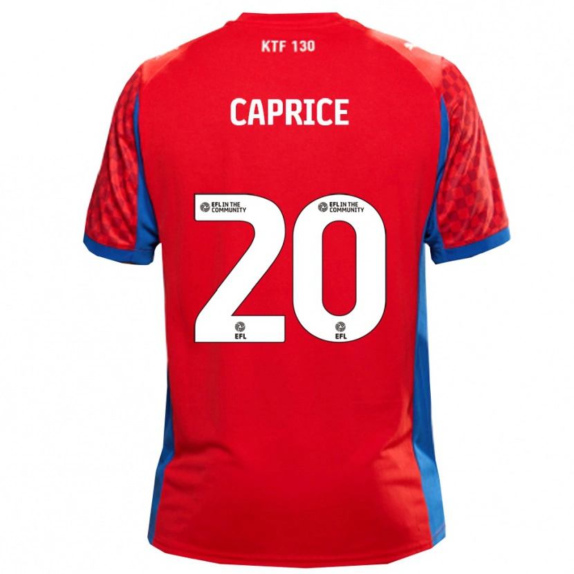 Danxen Børn Jake Caprice #20 Rød Blå Udebane Spillertrøjer 2025/26 Trøje T-Shirt