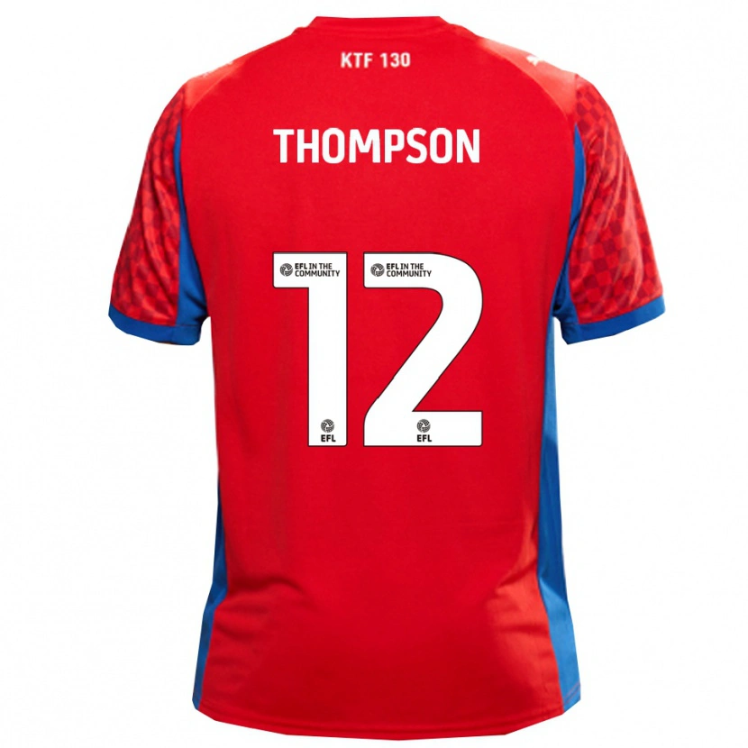 Danxen Børn Jaheim Thompson #12 Rød Blå Udebane Spillertrøjer 2025/26 Trøje T-Shirt