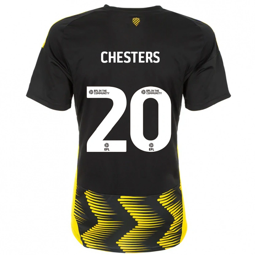 Danxen Børn Dan Chesters #20 Sort Gul Udebane Spillertrøjer 2025/26 Trøje T-Shirt