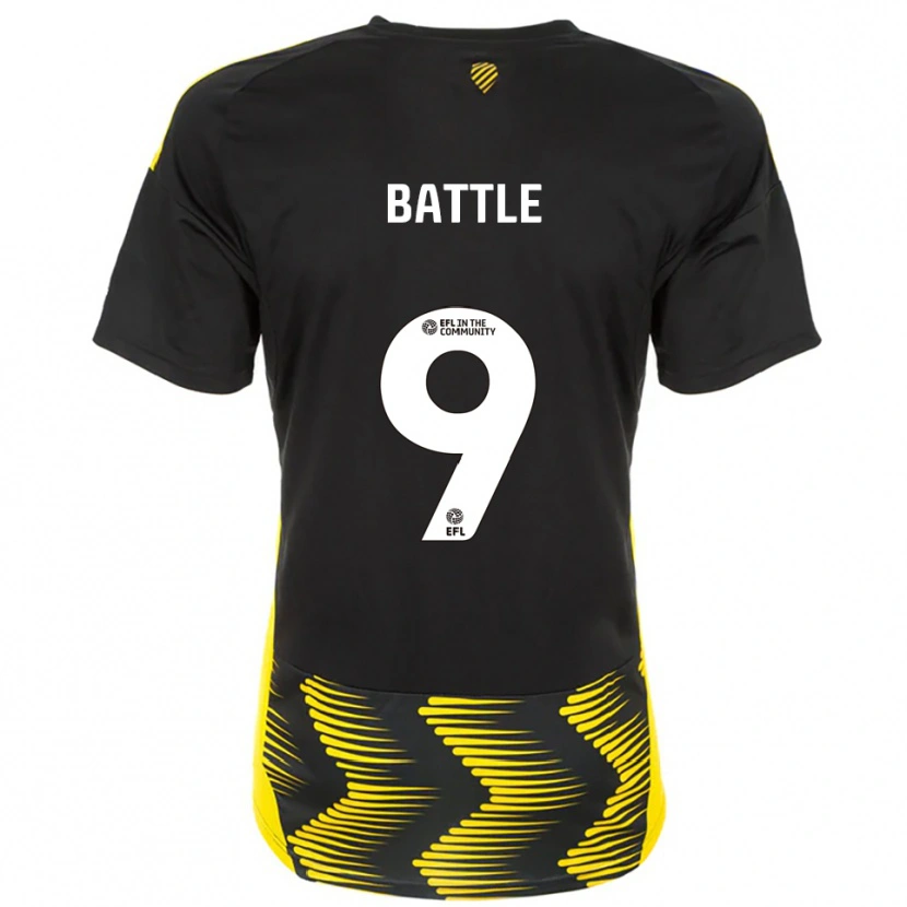 Danxen Børn Jess Battle #9 Sort Gul Udebane Spillertrøjer 2025/26 Trøje T-Shirt