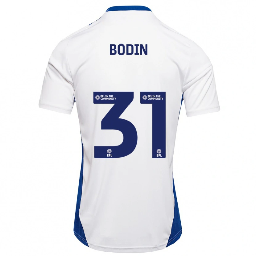 Danxen Børn Billy Bodin #31 Hvid Blå Udebane Spillertrøjer 2025/26 Trøje T-Shirt