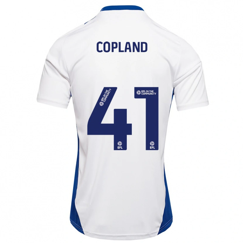 Danxen Børn Jack Copland #41 Hvid Blå Udebane Spillertrøjer 2025/26 Trøje T-Shirt
