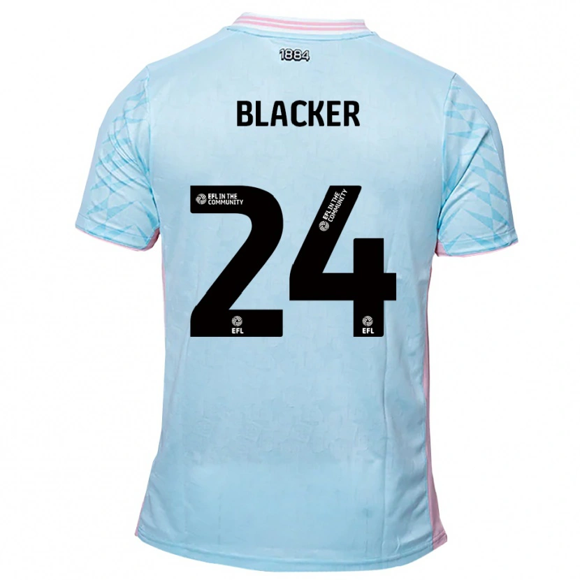 Danxen Børn Billy Blacker #24 Lyseblå Pink Udebane Spillertrøjer 2025/26 Trøje T-Shirt