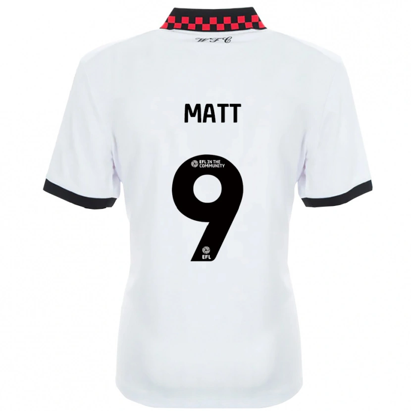 Danxen Børn Jamille Matt #9 Hvid Sort Udebane Spillertrøjer 2025/26 Trøje T-Shirt