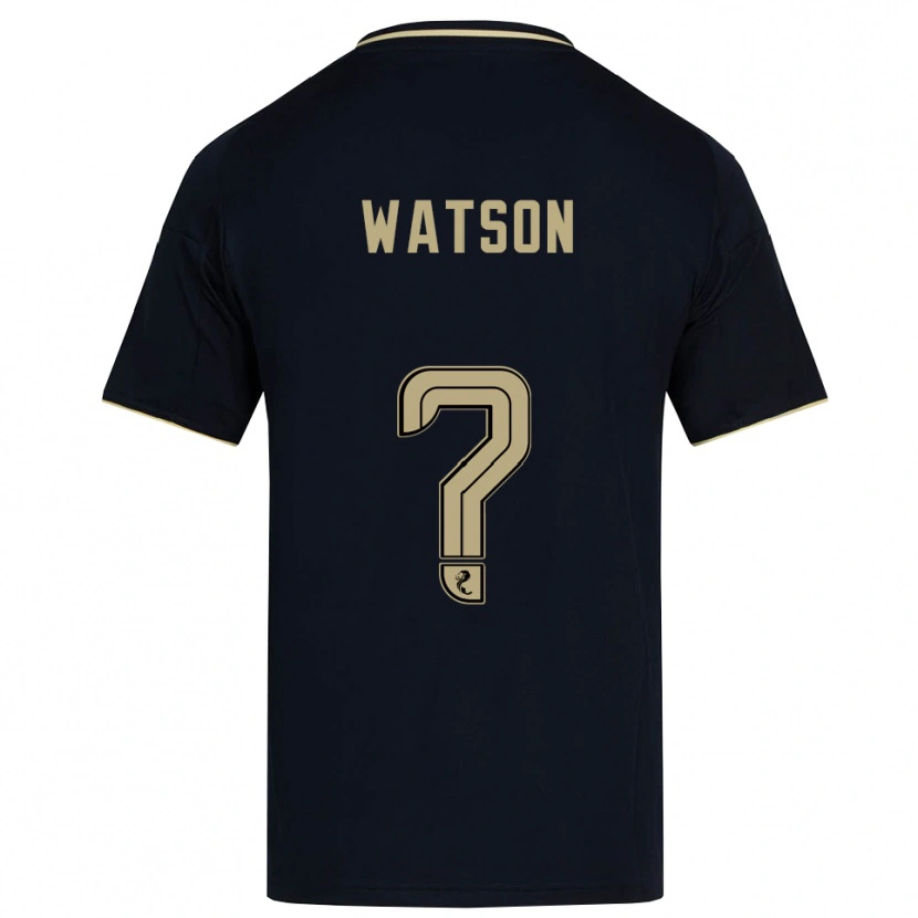 Danxen Børn Kai Watson #0 Marineblå Guld Udebane Spillertrøjer 2025/26 Trøje T-Shirt