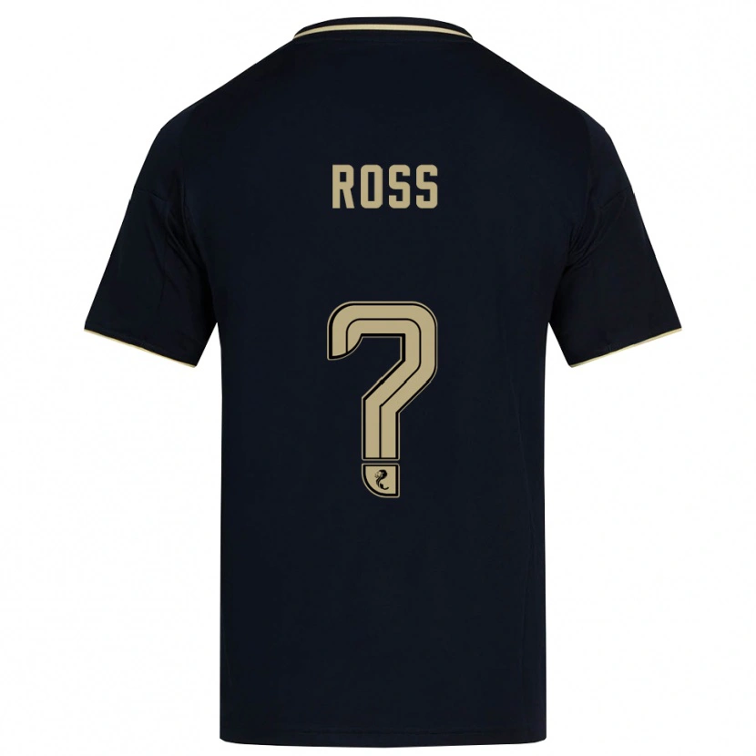 Danxen Børn Dylan Ross #0 Marineblå Guld Udebane Spillertrøjer 2025/26 Trøje T-Shirt